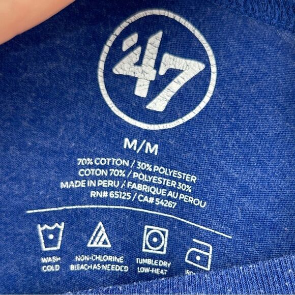 47 Golden State Warriors NBA Royal Blue Long Sleeve Tee Shirt Size Medium - Picture 2 of 5